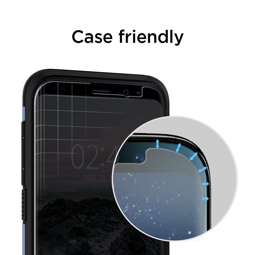 Spigen: Galaxy S8+ Curved Film Screen Protector Pack image