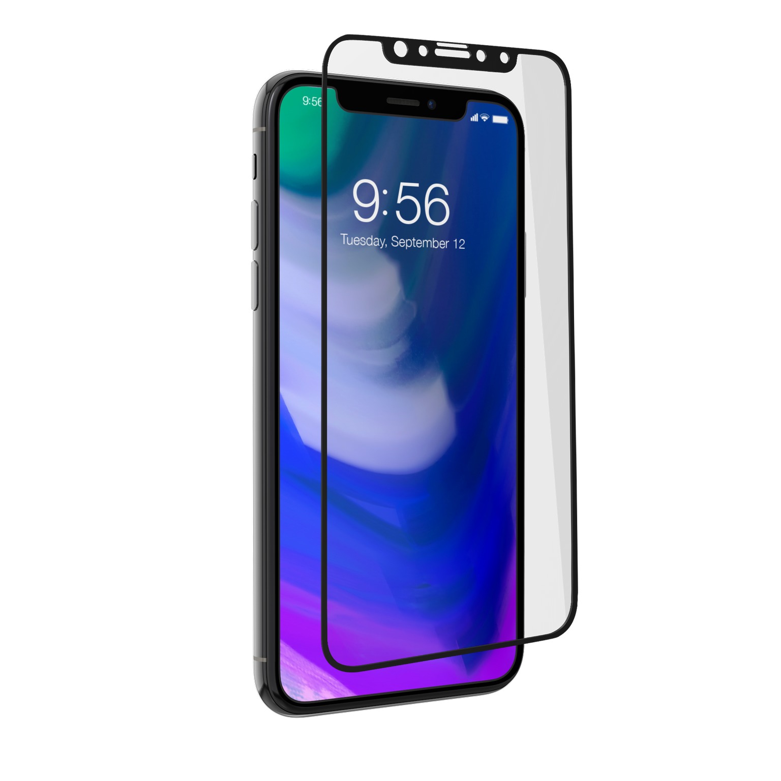 Invisible Shield Glass+ Contour Screen Black iPhone X at Mighty Ape NZ