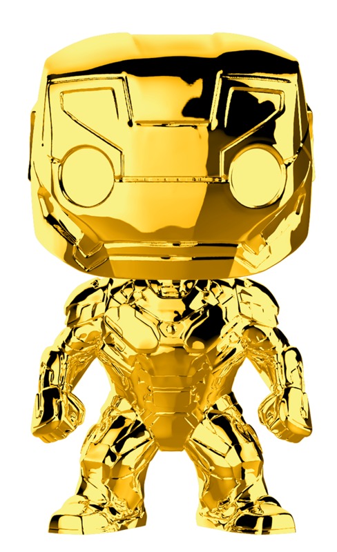 gold chrome iron man pop