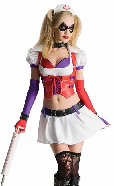 Arkham Asylum Two-Piece Harley Quinn Costume (Medium)