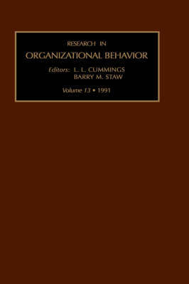 Research in Organizational Behaviour: v. 13 on Hardback