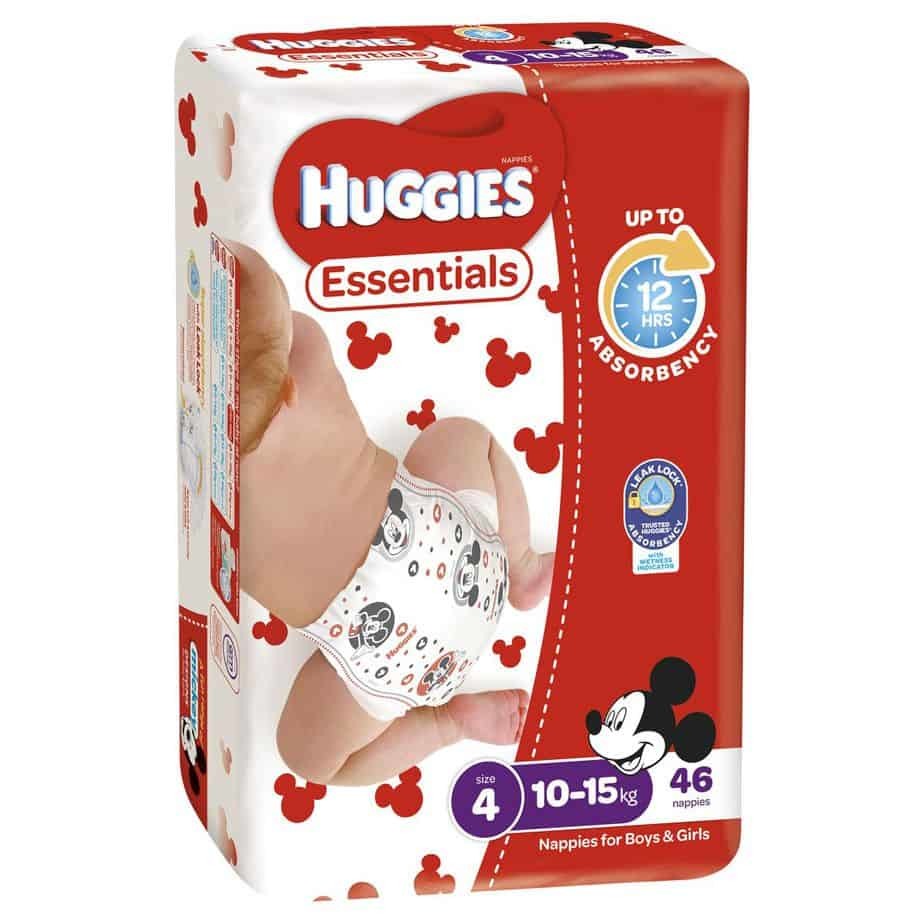 Huggies Essentials Nappies Bulk Value Box -Size 4 Toddler (184) image