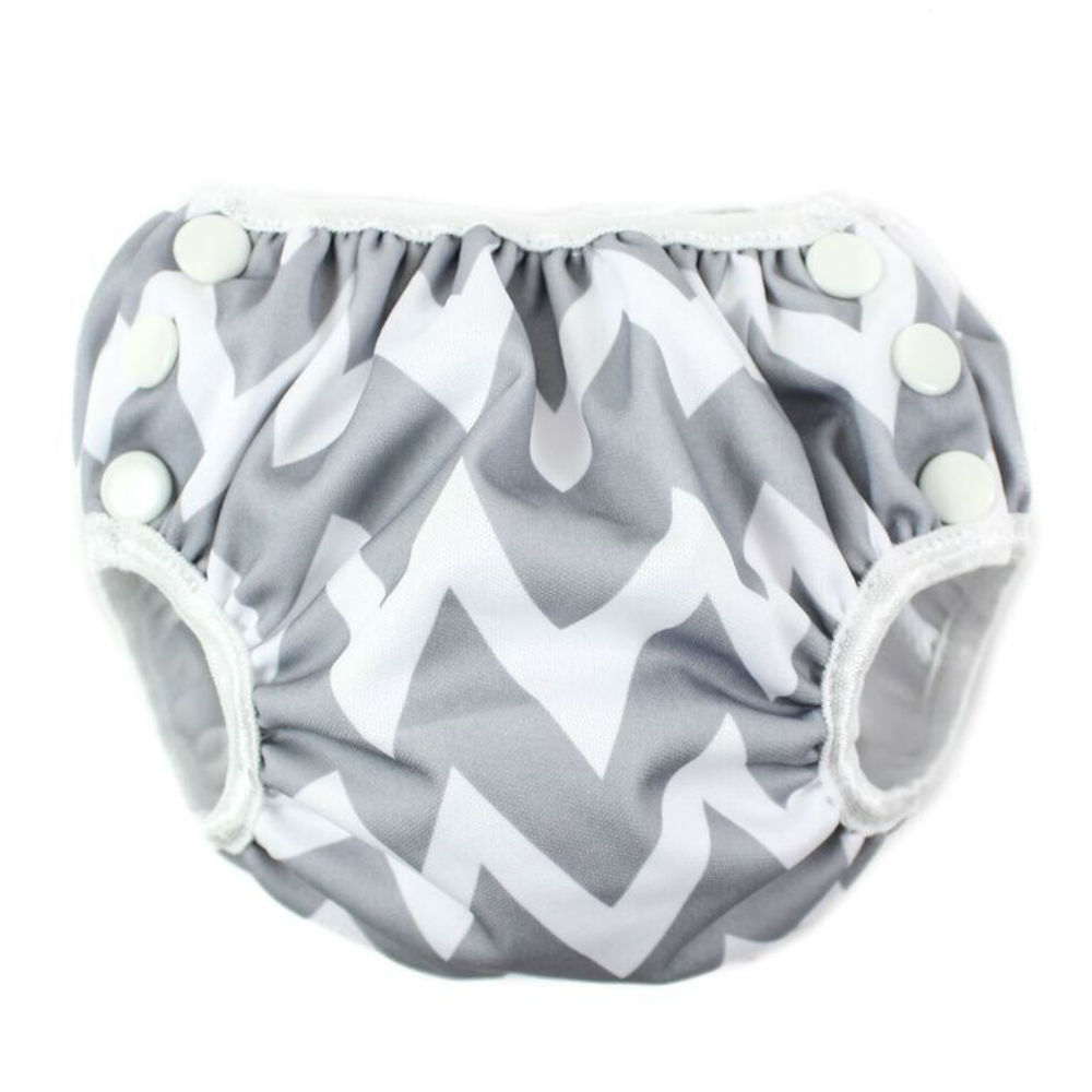 Bumkins: Swim Nappy - Grey Chevron (Small) image