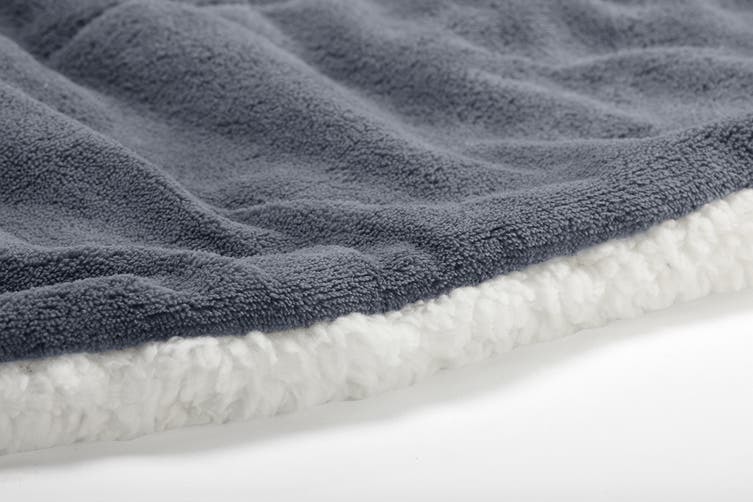Ovela Sherpa Fleece Throw Blanket Grey at Mighty Ape NZ