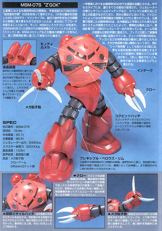 HGUC 1/144 MSM07S Char's Z'Gok Model Kit at Mighty Ape NZ