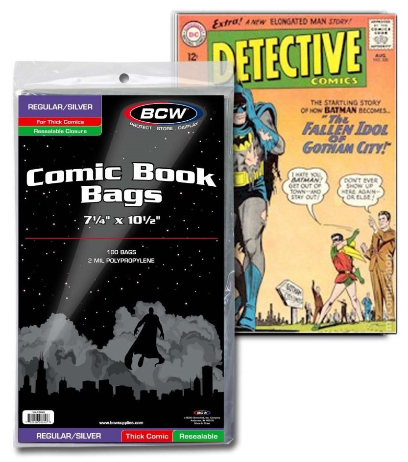 BCW Resealable Comic Book Bags Silver/Regular at Mighty Ape NZ