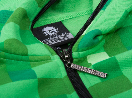 Minecraft Creeper Premium Zip-Up Youth Hoodie (XL)