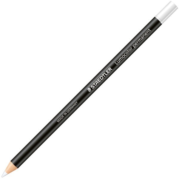 Staedtler: Lumocolor Permanent Glasochrom Pencil - White image