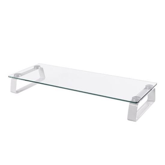 BRATECK: Universal Table top monitor Riser. Non-skid silicone pads protect work surface. Glass,aluminium, metal and plastic image