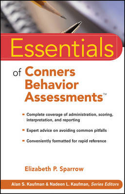 Essentials of Conners Behavior Assessments by Elizabeth P. Sparrow image