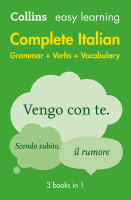 Easy Learning Complete Italian Grammar, Verbs and Vocabulary (3 books in 1) image