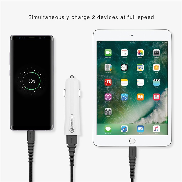 Momax 45W Fast Charging Car Charger - White