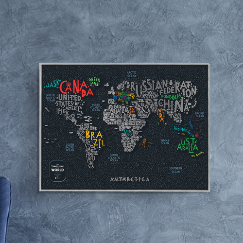 Scratch-off maps Travel Map Letters World