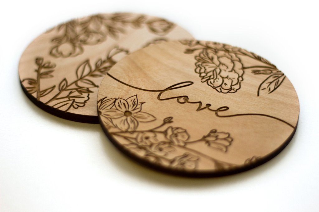 Cardtorial Rose Branches Coasters