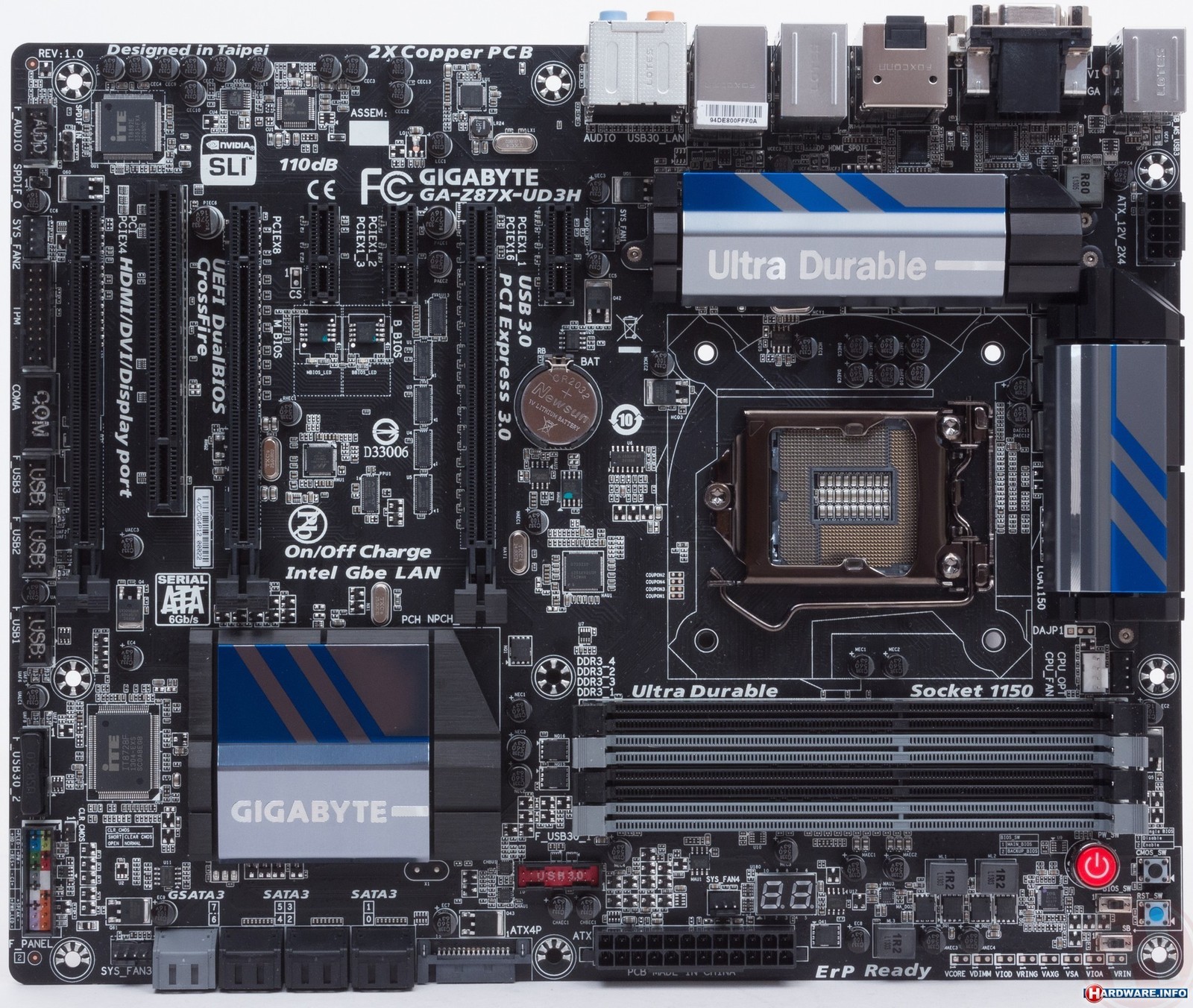 Gigabyte Ga Z87x D3h Socket 1150 Intel Z87 Chipset Atx Form Motherboard