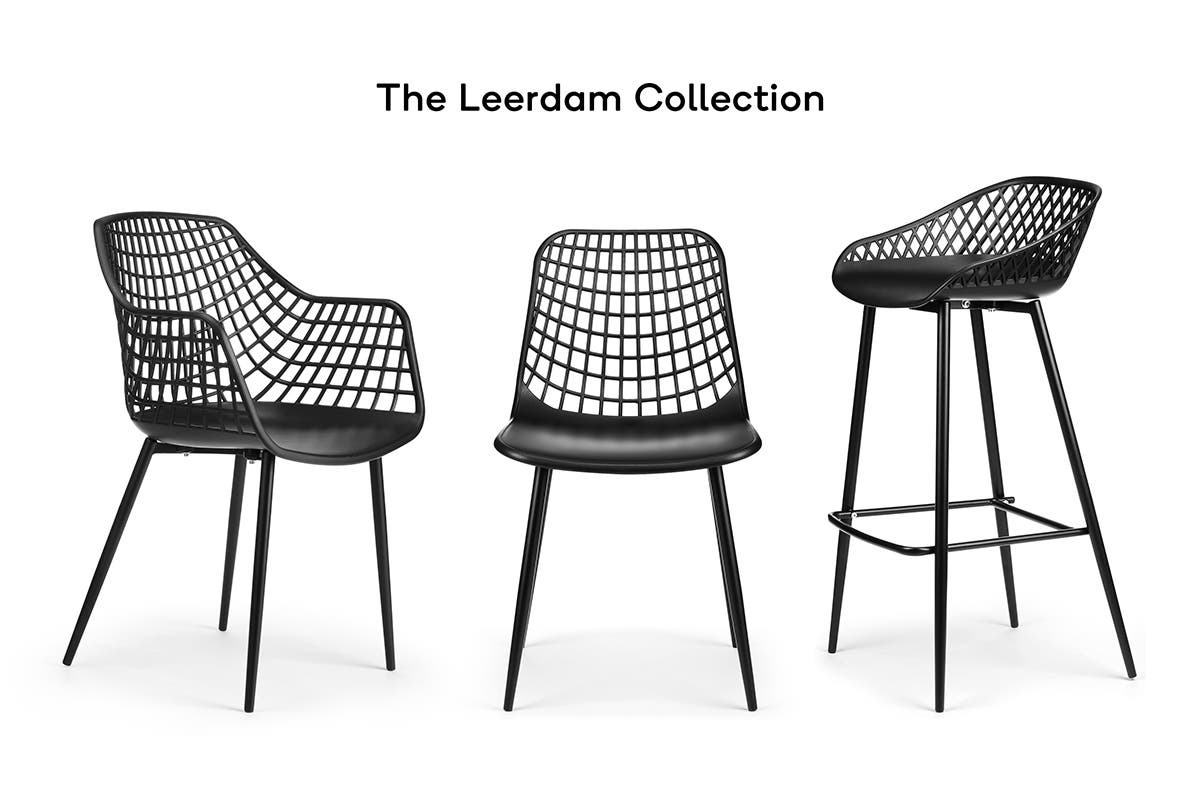 Buy Ovela Set of 2 Leerdam Bar Stools (Black) at Mighty Ape NZ