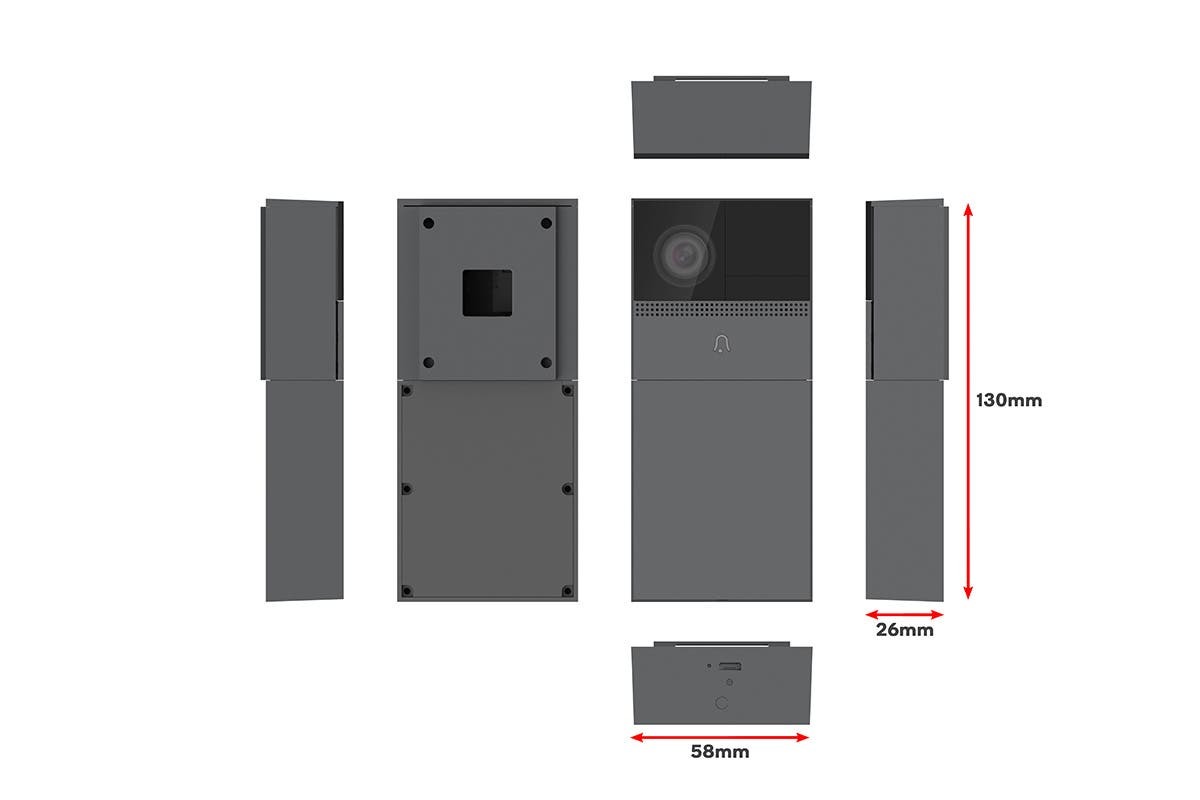 Kogan SmarterHome Security Camera Doorbell 2 Pro (Space Grey) at