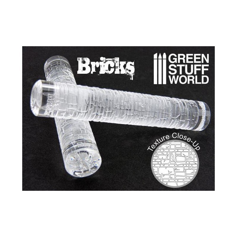 Green Stuff World Texture Rolling Pin Bricks at Mighty Ape NZ