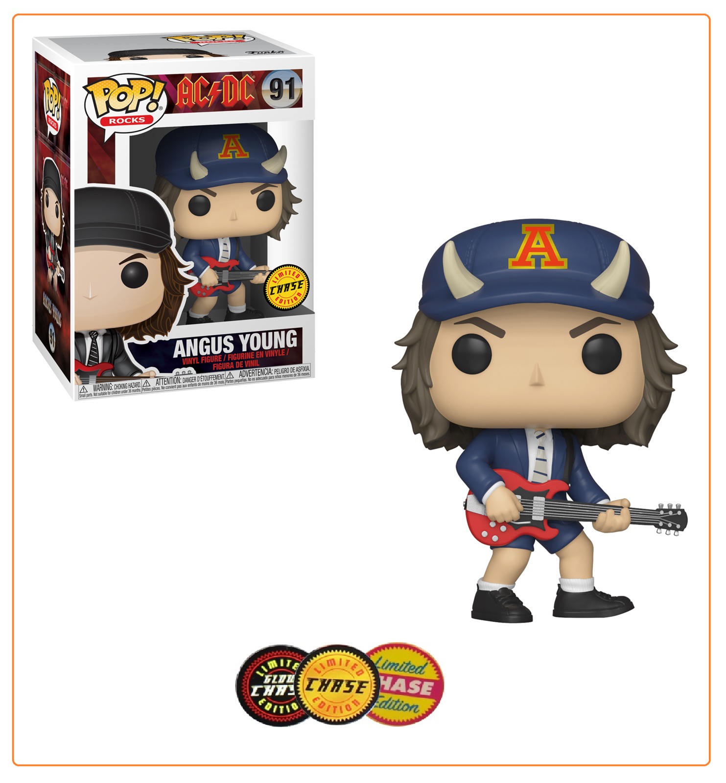 AC/DC - Angus Young Pop! Vinyl Figure (with a chance for a Chase version!)