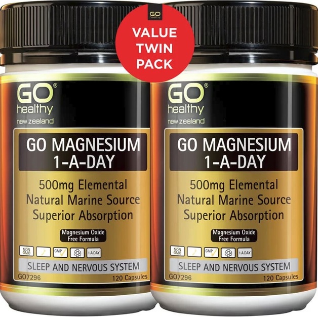 Buy GO Healthy GO Magnesium 1ADay (2x120s) at Mighty Ape NZ