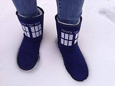 Doctor Who TARDIS Women's Ugg Boots (Size 9) image