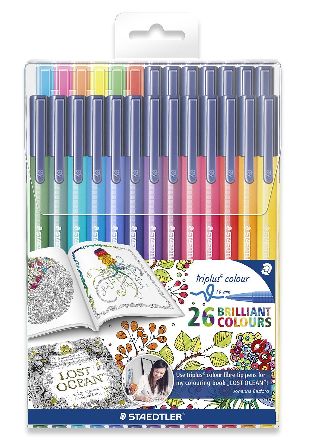 Staedtler - Triplus Fibre-Tips Johanna Basford - Pack of 26