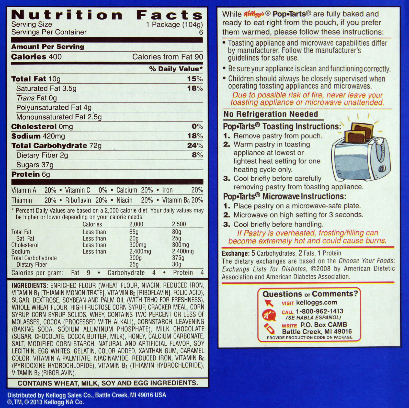 Kellogg's Pop Tarts - Frosted S'mores image