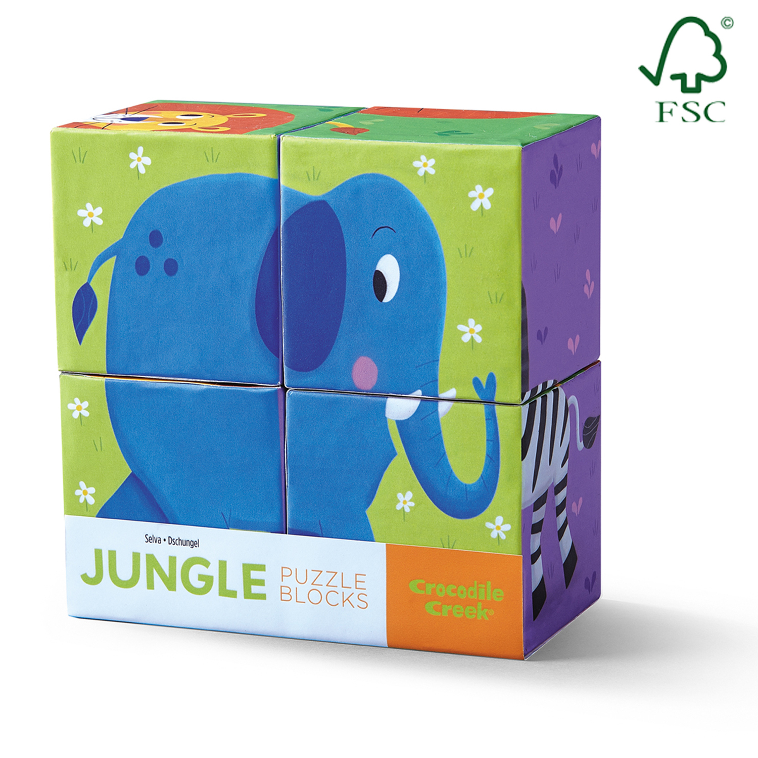 Crocodile Creek: Block Set Jungle - 4pc