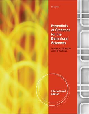 Essentials of Statistics for the Behavioral Science by Frederick J Gravetter image