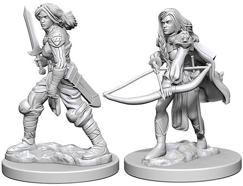 Pathfinder Deep Cuts: Unpainted Miniature Figures - Human Female Fighter