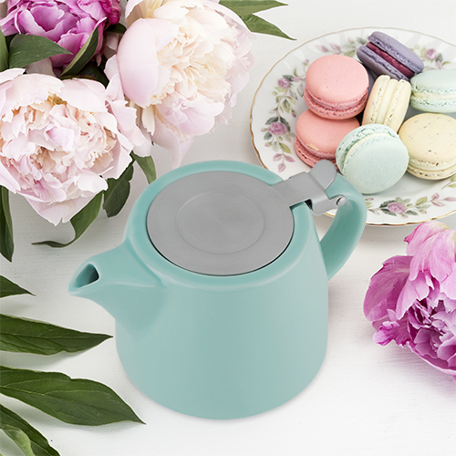 Pinky Up: Harper - Ceramic Teapot & Infuser (Blue) image