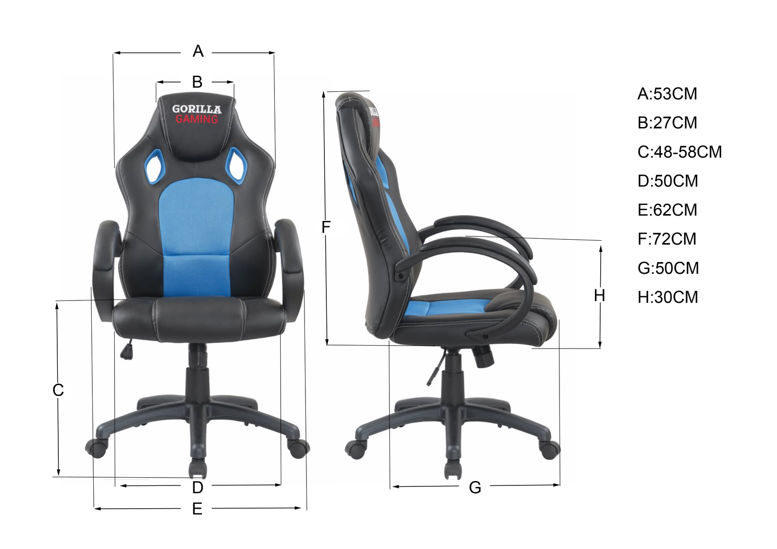 Gorilla Gaming Chair - Black for image