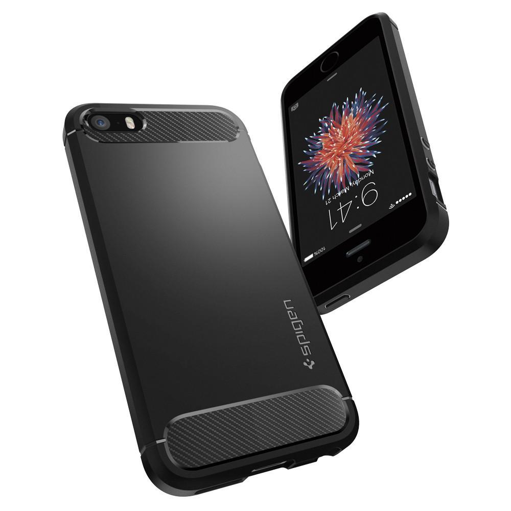 Spigen: iPhone SE/5s/5 Rugged Armour Case - (Black) image