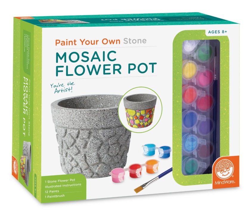 Paint Your Own Stone - Mosaic Flower Pot image