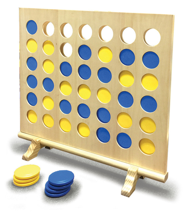 Giant 4 in a Row – Wooden Strategy Game