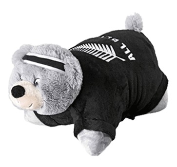 Pillow Pets All Blacks Bear Toy At Mighty Ape Nz