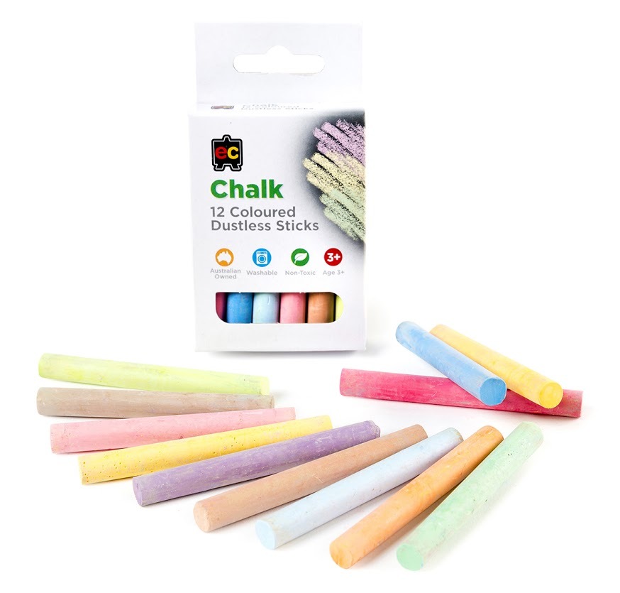 Buy EC Coloured Chalk (12 Pack) at Mighty Ape NZ