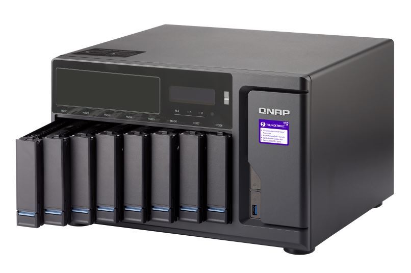 Qnap Tvs-882Brt3-Odd-I7-32G 8-Bay Nas (No Disk), 1 X Blu-Ray , 4 X Thunderbolt3 S, Core I7-7700 3.6 Ghz, 32Gb, 250W image