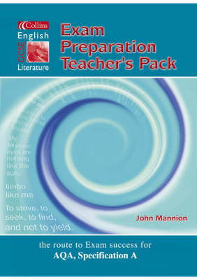 Collins GCSE English and Literature: Exam Preparation Support File by John Mannion image