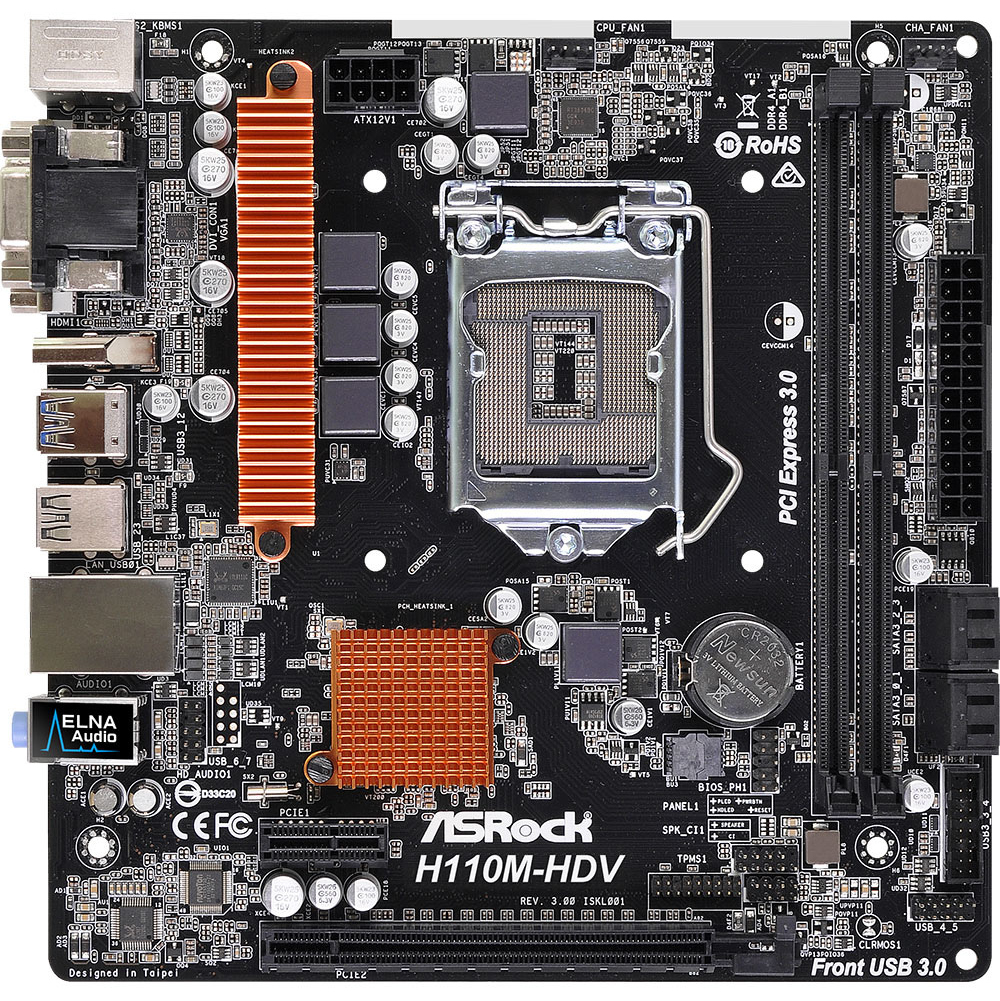 ASRock H110M-HDV R3.0 Motherboard