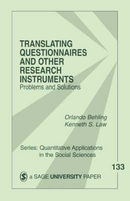 Translating Questionnaires and Other Research Instruments by Orlando Behling image