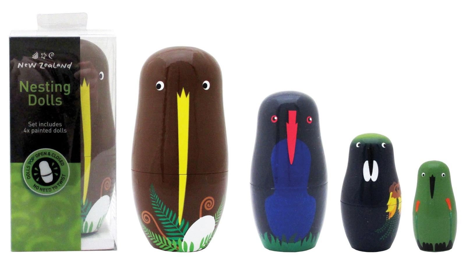 NZ Gift: NZ Birds - Nesting Doll Set image