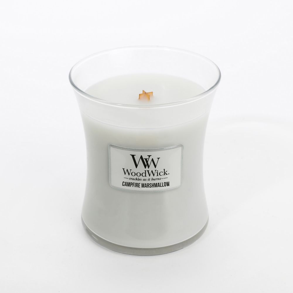 Woodwick Candle Campfire Marshmallow (Medium) at Mighty Ape NZ