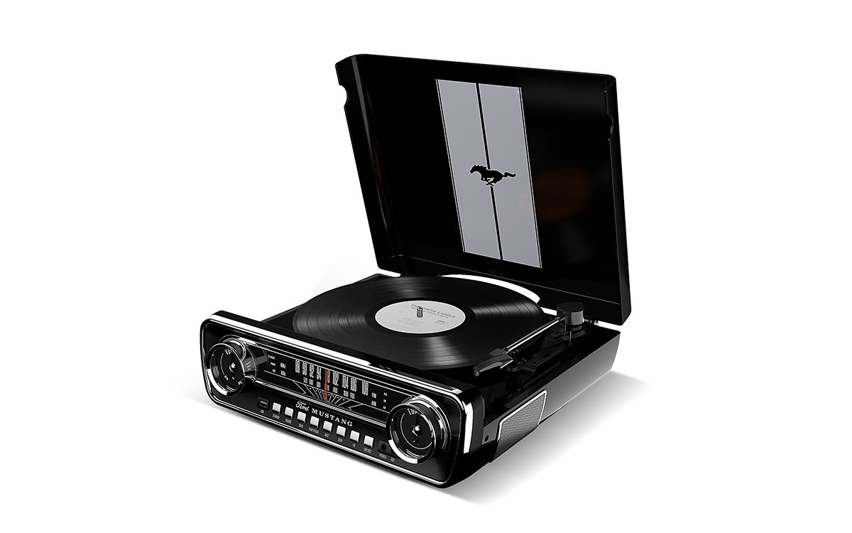 ION Mustang LP 4-in-1 Classic Car-Styled Music Center (Black) image