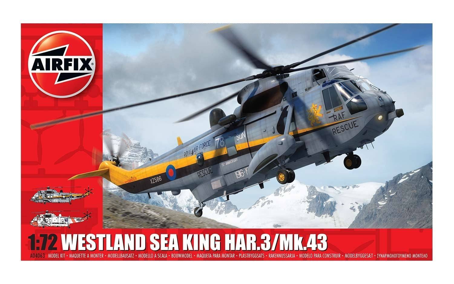 Airfix 1:72 Westland Sea King HAR.3/Mk.43 Scale Model Kit image