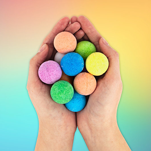 Buy Rainbow Bath Bombs Set of 10 at Mighty Ape NZ