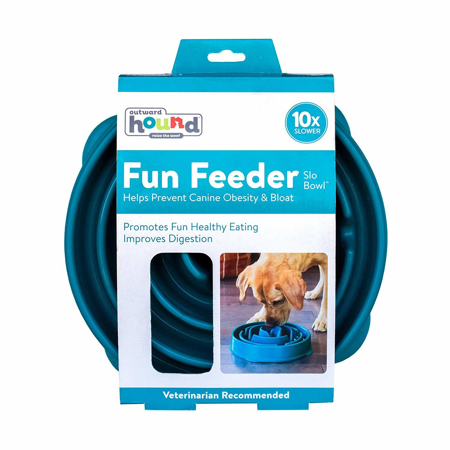 Outward Hound: Fun Feeder Teal - Large image