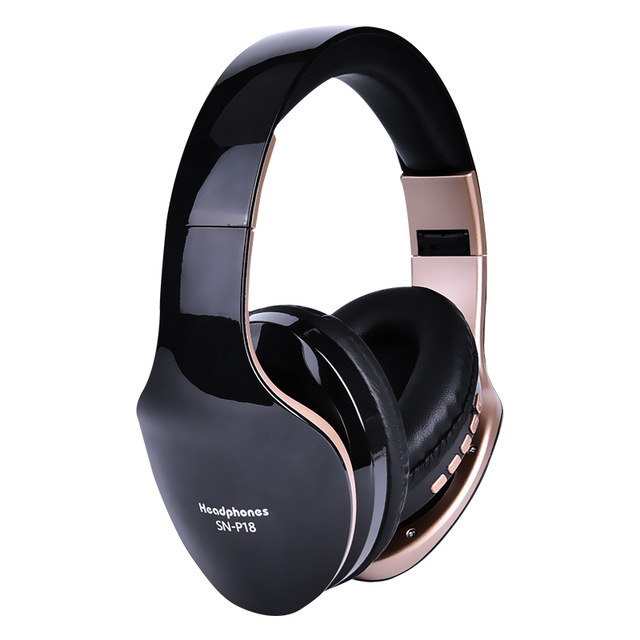 Ape Basics: Foldable Noise Isolating Over-Ear Bluetooth Headphones With Mic - Black image