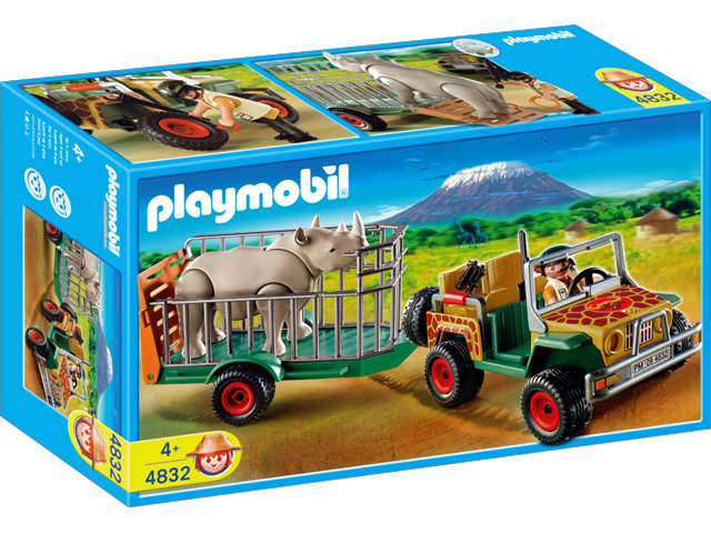 Playmobil Ranger's Vehicle with Rhino (Age 4+) image