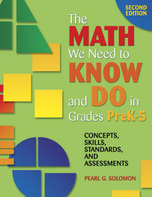 The Math We Need to Know and Do in Grades PreK-5 by Pearl Gold Solomon image